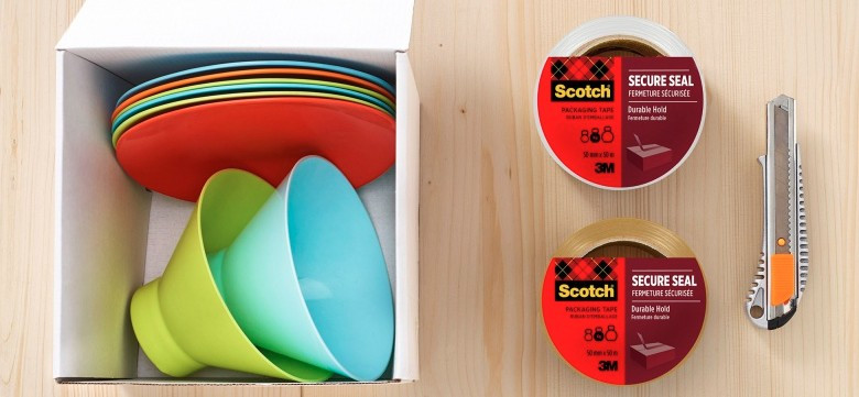 Taśma klejąca pakowa 3M Scotch SECURE SEAL kauczuk mocna brązowa 50x66m 1szt.